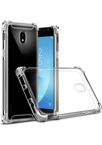 Samsung Galaxy J7 Pro Kılıf Antishock Ultra Koruma+Nano Glass Şeffaf