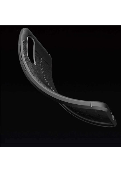 Xiaomi Mi 9 Lite Kılıf Niss Silikon Deri Görünümlü Lacivert