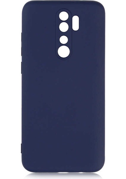 Xiaomi Redmi Note 8 Pro Kılıf Mara Silikon Mat Soft Kamera Korumalı Lansman Lacivert