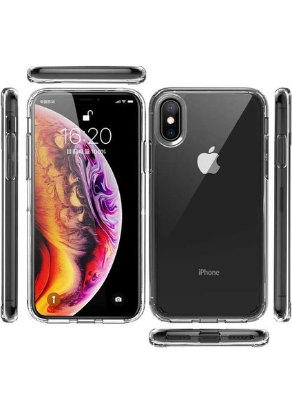 Apple iPhone Xs Kılıf Coss Şeffaf Sert Kapak Şeffaf