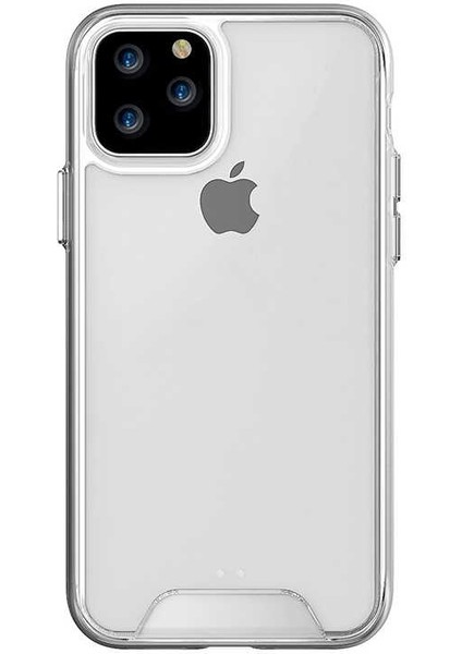 Apple iPhone 11 Pro Max Kılıf Gard Nitro Şeffaf Sert Silikon+Nano Glass Şeffaf