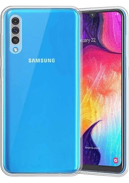 Samsung Galaxy A70 Kılıf Kamera Korumalı Şeffaf Silikon Şeffaf