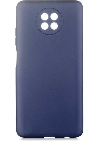 Xiaomi Redmi Note 9t Kılıf Premier Silikon Mat Koruma+Nano Glass Lacivert