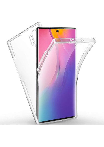 Samsung Galaxy Note 10 Plus Kılıf Ön Arka Şeffaf Silikon Koruma Şeffaf