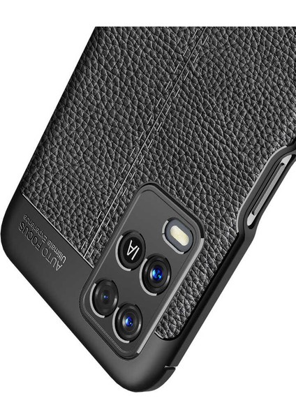 Oppo A54 4g Kılıf Niss Silikon Deri Görünümlü Siyah