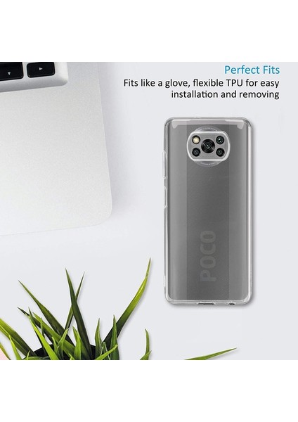 Xiaomi Poco X3 Nfc Kılıf Kamera Korumalı Şeffaf Silikon Renksiz modelleri