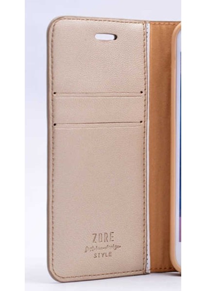 Apple iPhone 11 Kılıf Delüx Cüzdan Kartvizitli Para Gözlü Kopçalı Gold