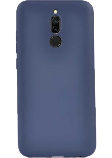 Xiaomi Redmi 8 Kılıf Premier Silikon Esnek Koruma+Nano Glass Lacivert