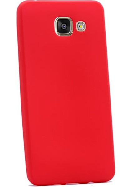 Samsung Galaxy A7 2016 Kılıf Premier Silikon+Nano Glass Kırmızı