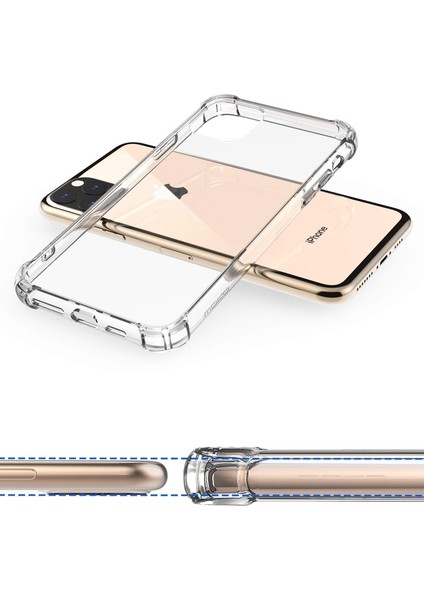 Apple iPhone 12 Pro Max Kılıf Antishock Ultra Koruma Sert Kapak Renksiz