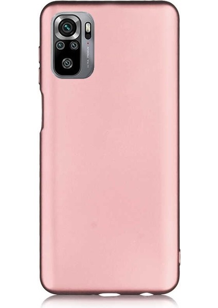 Xiaomi Redmi Note 10 Kılıf Mat Soft Premier Silikon+Nano Glass Bronz
