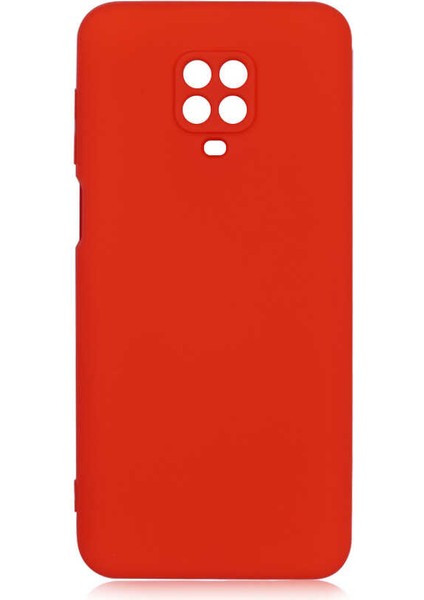 Xiaomi Redmi Note 9s Kılıf Mara Silikon Mat Soft Kamera Korumalı Lansman Kırmızı