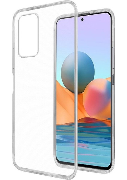 Xiaomi Redmi Note 10 Pro Kılıf Süper Silikon+Nano Glass Renksiz