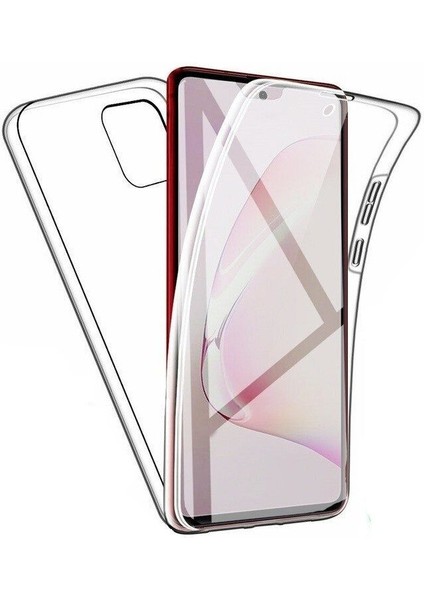 Samsung Galaxy A02S Kılıf Ön Arka Şeffaf Silikon Koruma Renksiz