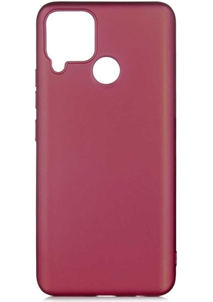 Realme C15 Kılıf Premier Silikon Esnek Koruma Mürdüm