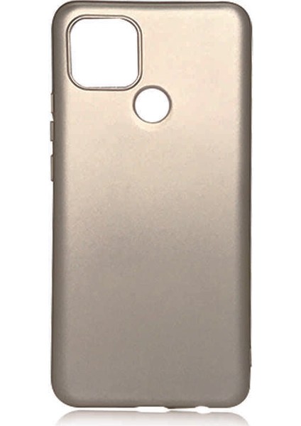 Oppo A15 Kılıf Premier Mat Soft Silikon Gold