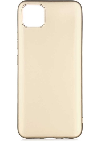 Realme C11 Kılıf Premier Silikon Koruma+Nano Glass Gold