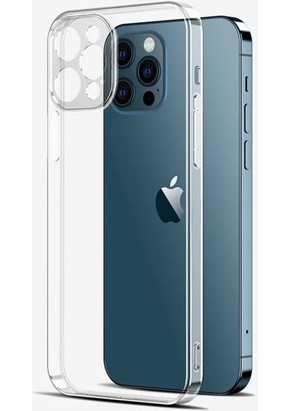 Apple iPhone 12 Pro Kılıf Kamera Korumalı Şeffaf Silikon Renksiz
