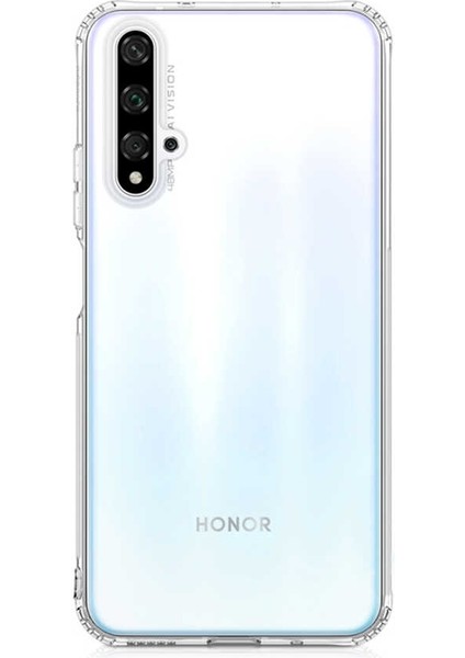 Huawei Nova 5t Kılıf Antishock Sert Kapak+Nano Glass Renksiz
