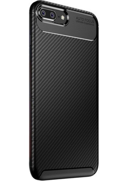 Apple iPhone 8 Plus Kılıf Negro Karbon Dizayn Silikon + Nano Siyah
