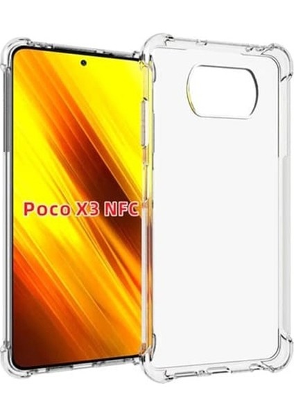 Xiaomi Poco X3 Nfc Kılıf Antishock Koruma Sert Silikon + Full Nano Ekran Renksiz fiyatları