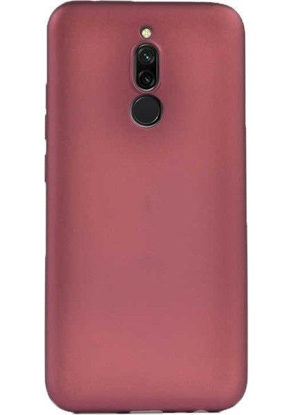 Xiaomi Redmi 8 Kılıf Premier Silikon Esnek Koruma+Nano Glass Mürdüm