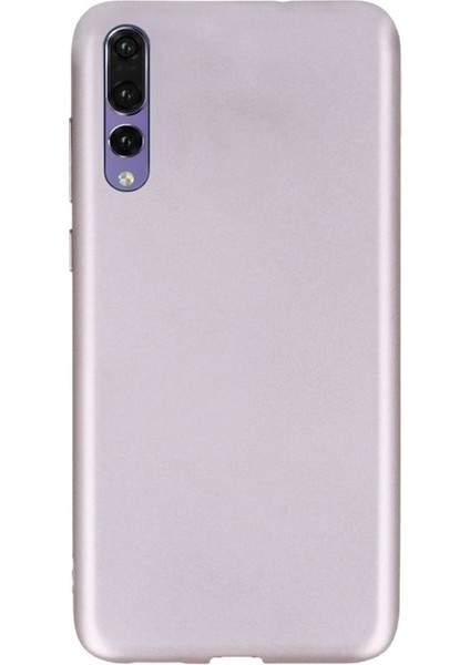 Huawei P20 Pro Kılıf Premier Silikon Arka Kapak+Nano Glass Bronz