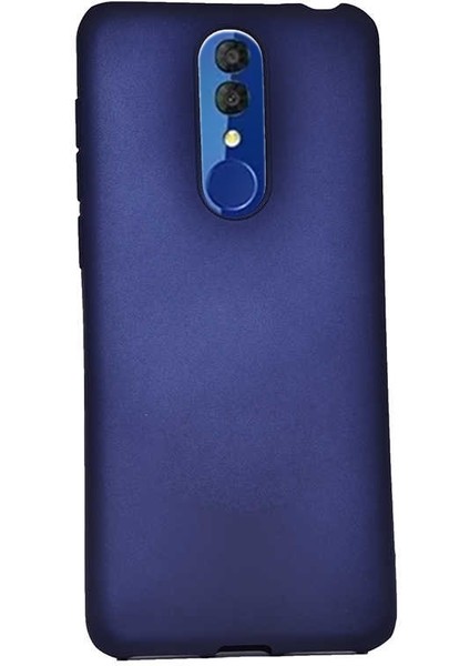 Alcatel 3 2019 Kılıf Premier Silikon Esnek Koruma+Nano Glass Lacivert