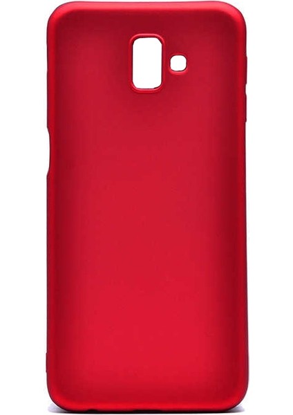 Samsung Galaxy J6 Plus Kılıf Premier Silikon + Nano Kırmızı