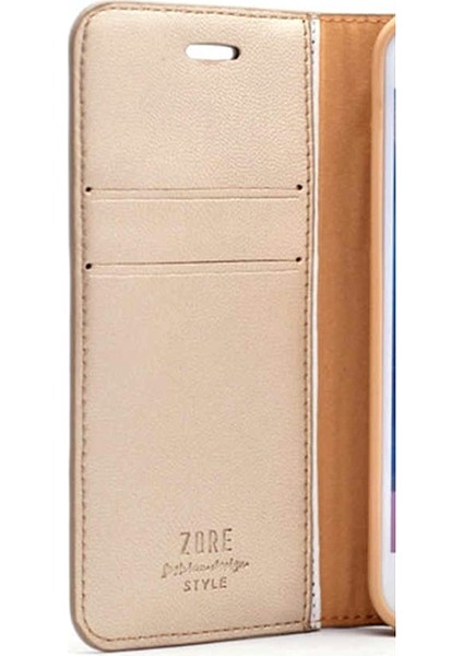 Apple iPhone 11 Pro Kılıf Delüx Cüzdan Kartvizitli Para Gözlü Kopçalı Gold