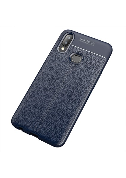 Samsung Galaxy A10S Kılıf Niss Silikon Deri Görünümlü+Nano Glass Lacivert modelleri