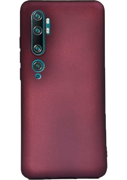 Xiaomi Mi Note 10 Pro Kılıf Premier Silikon Esnek Koruma Mürdüm