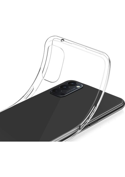 Oppo Reno 4 Kılıf Süper Silikon Arka Koruma Renksiz fiyatları