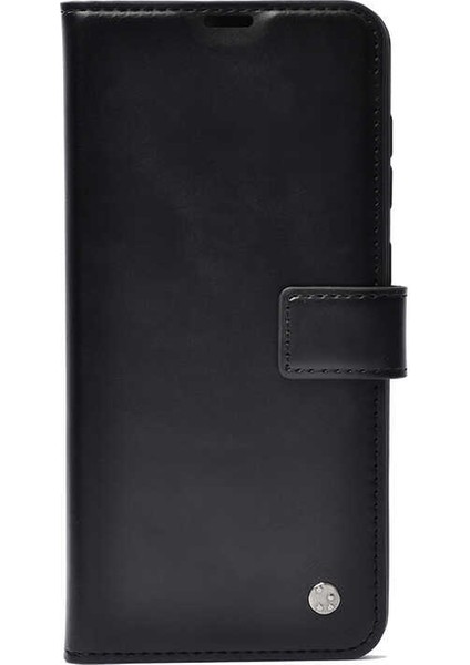 Samsung Galaxy M21 Kılıf Kar Delüx Cüzdan Kartvizitli Kopçalı Siyah