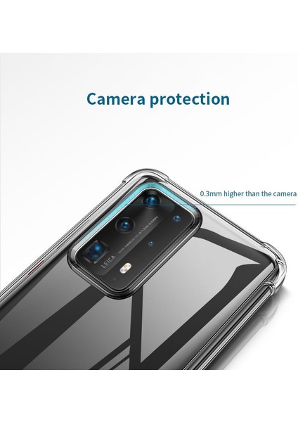 Huawei P40 Pro Kılıf Antishock Ultra Koruma+Full Ekran Koruyucu Şeffaf modelleri