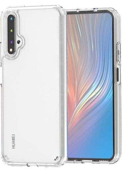 Huawei Honor 20 Kılıf Coss Şeffaf Sert Kapak Şeffaf