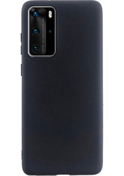Huawei P40 Pro Kılıf Premier Silikon Koruma+Full Ekran Koruyucu Siyah