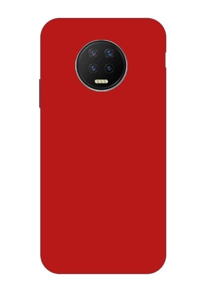 Infinix Note 7 Kılıf Premier Silikon Mat Koruma+Nano Glass Kırmızı