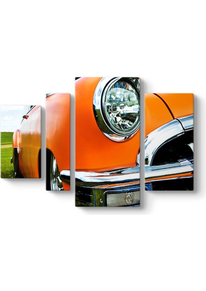 Turuncu Klasik Araba Tablosu - Tabloshop
