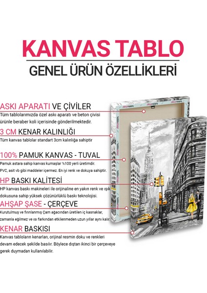 Siyah Beyaz Klasik Araç Tablosu - Tabloshop