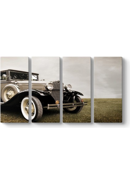 Klasik Araba Panorama Tablo - Tabloshop