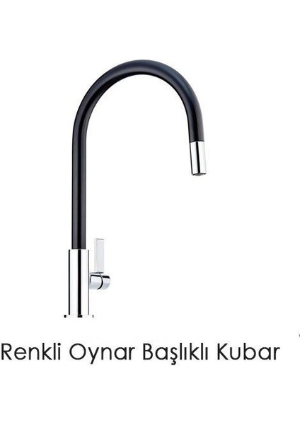 Esnek Kıvrılabilir Renkli Silikon Oynar Başlıklı Musluk Bataryası Başlığı Kubar modelleri