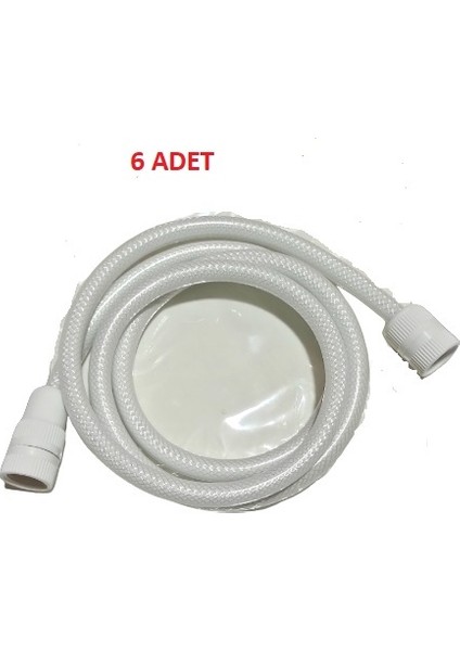 (6 Adet) 1,5 Metre Pvc Duş Hortumu Uzun Ömürlü (6 Adet)