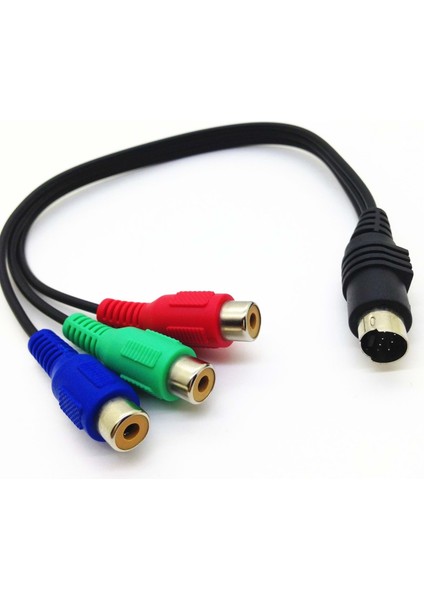 S-Video 7-Pin - 3-Rca Rgb Bileşen Kablo Adaptörü Tv Out