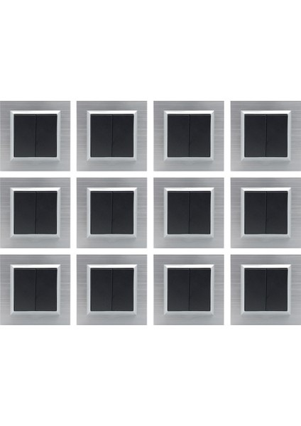 Quantum Gümüş Komütatör Çerçeveli 12 ADET