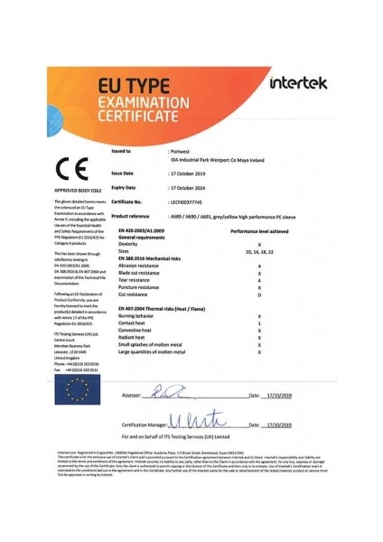 22" Kesilme ve Isıya Dayanıklı Koruyucu Kolluk fiyatları