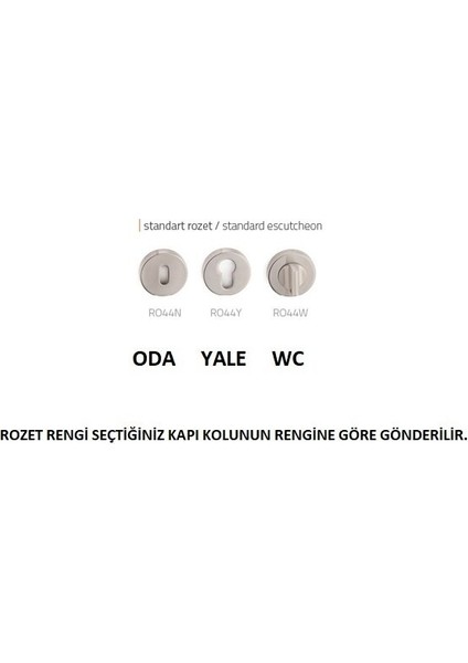 System Alfa Krom Wc Rozetli Kapı Kolu HA147RO44 Wcr