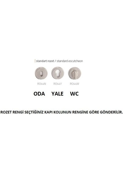 System Tema Krom Oda Rozetli Kapı Kolu HA150RO44 Ncr