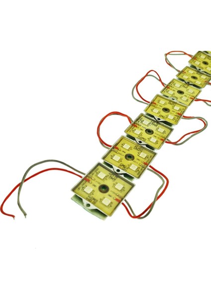 Kırmızı Renk 4'lü Kare Modül LED Aydınlatma