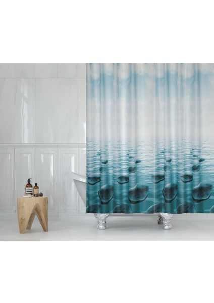 Tropik Banyo Duş Perdesi 5075 Tek Kanat 1X180X200